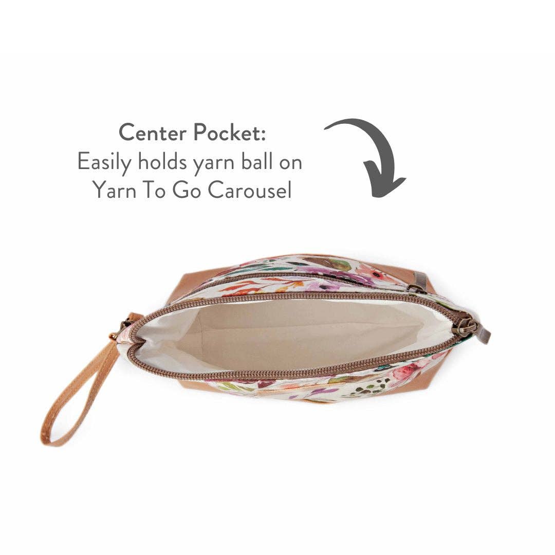 Mini Trini Bag – Small Zippered Project Bag - Spring Floral