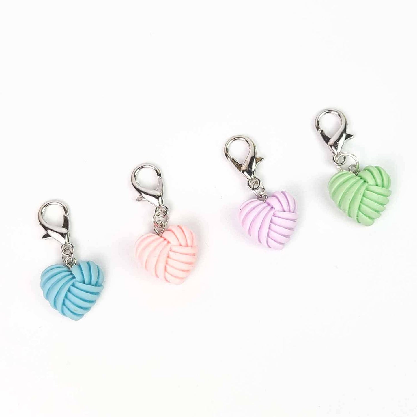 Heart Yarn Ball Stitch Marker Set