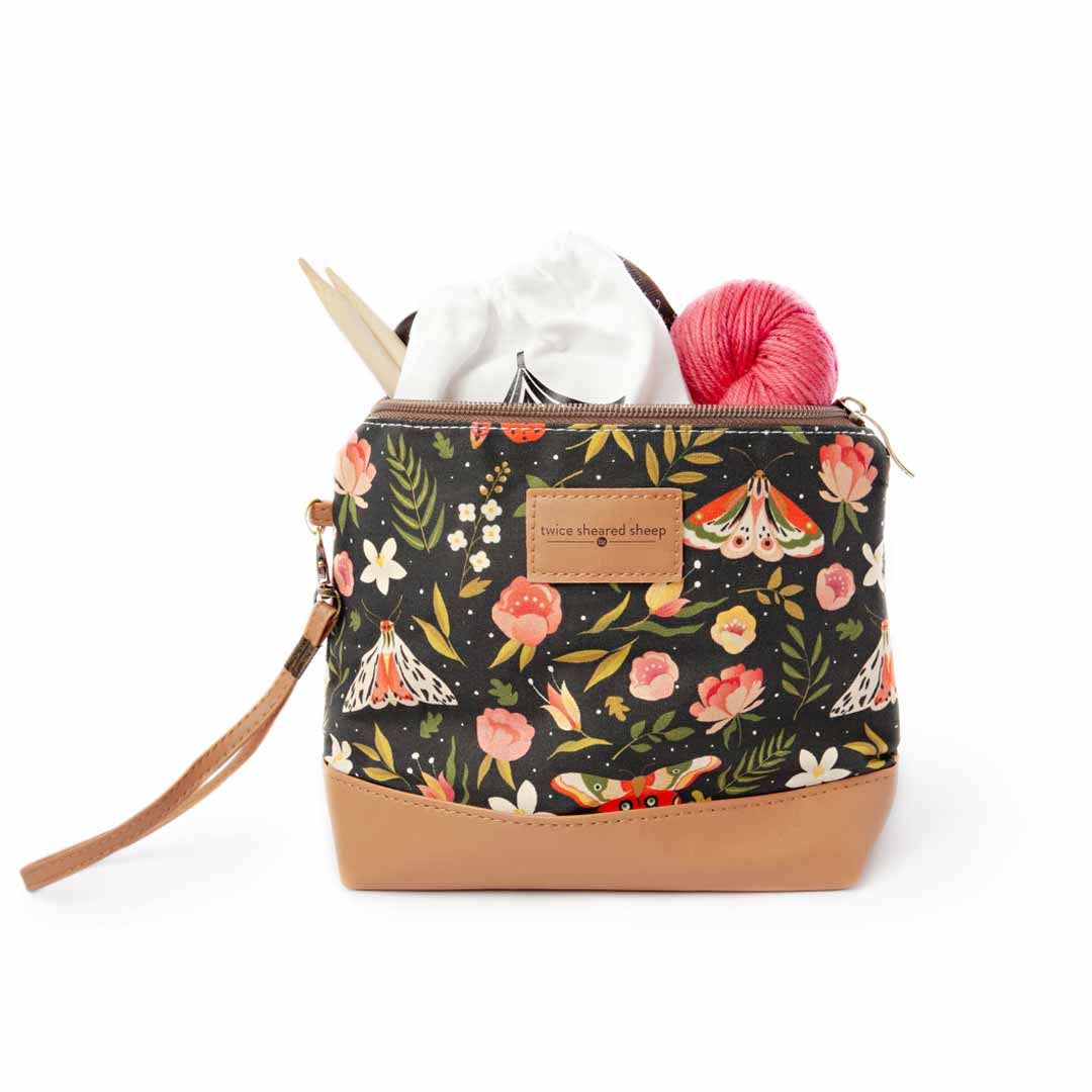 Mini Trini Bag – Small Zippered Project Bag - Night Forest