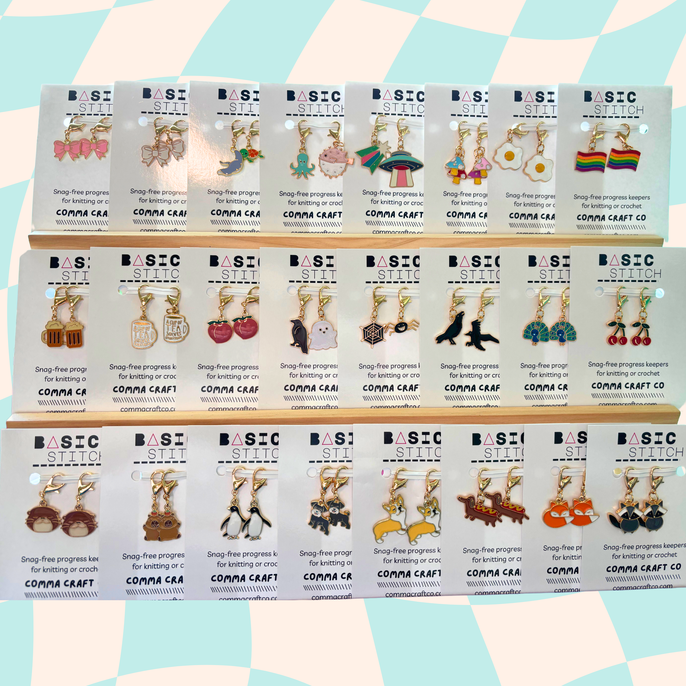 Basic Stitch Marker Set - Enamel