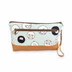 Chubby Sheep Trinity Bag–Medium Zippered Project Bag–Seafoam