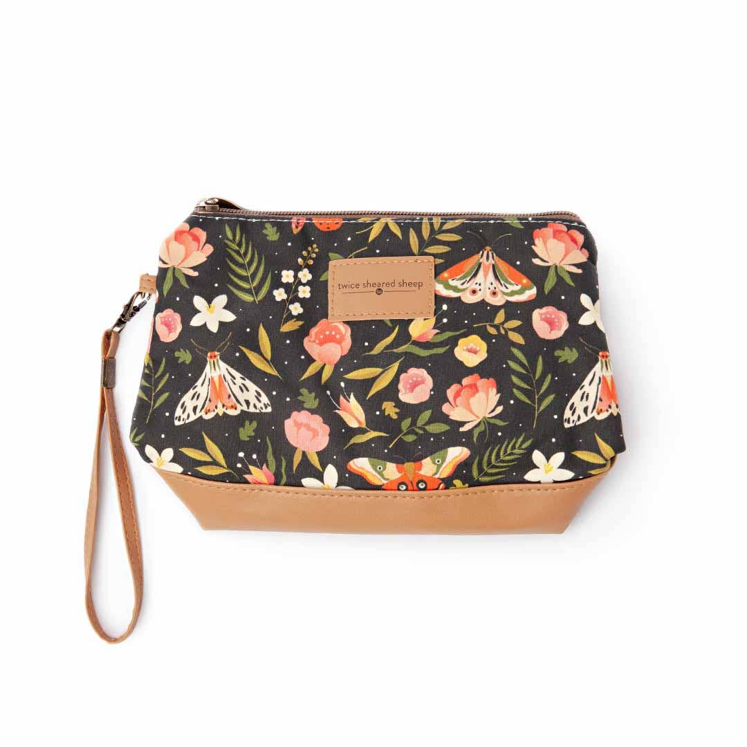 Mini Trini Bag – Small Zippered Project Bag - Night Forest