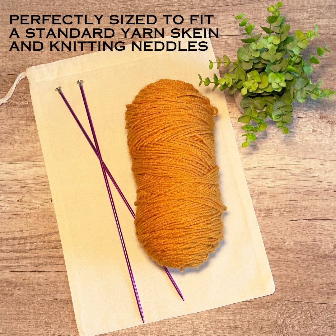 Support Local Yarn Shop Drawstring Project Bag