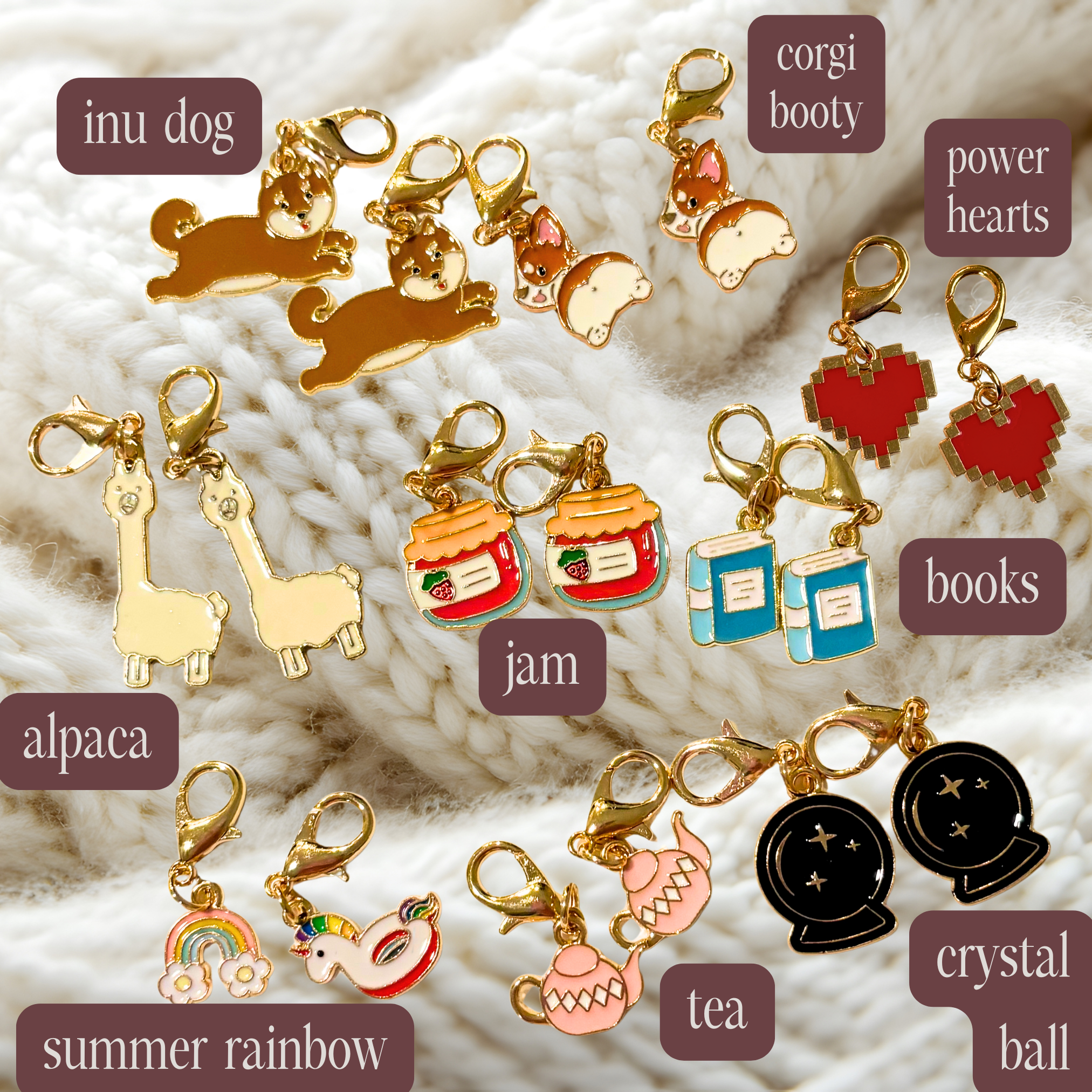 Basic Stitch Marker Set - Enamel