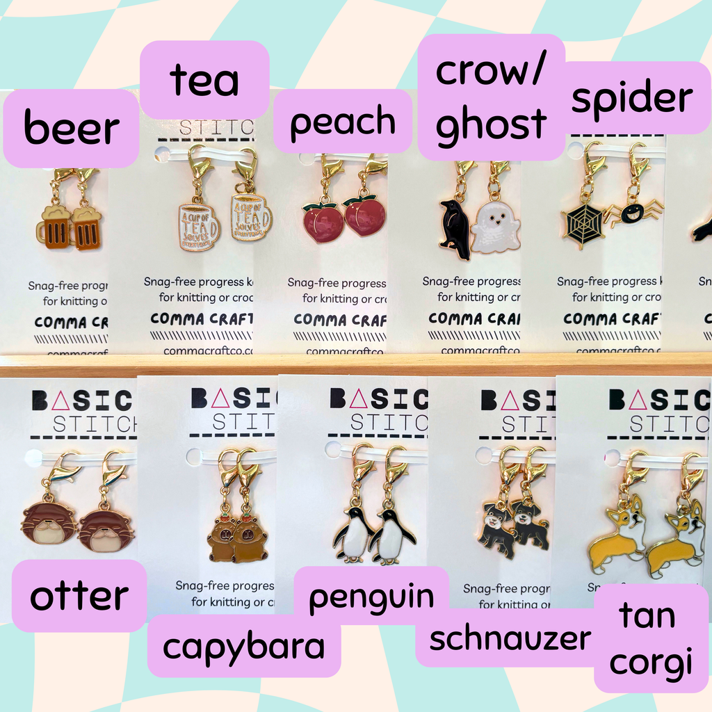 Basic Stitch Marker Set - Enamel