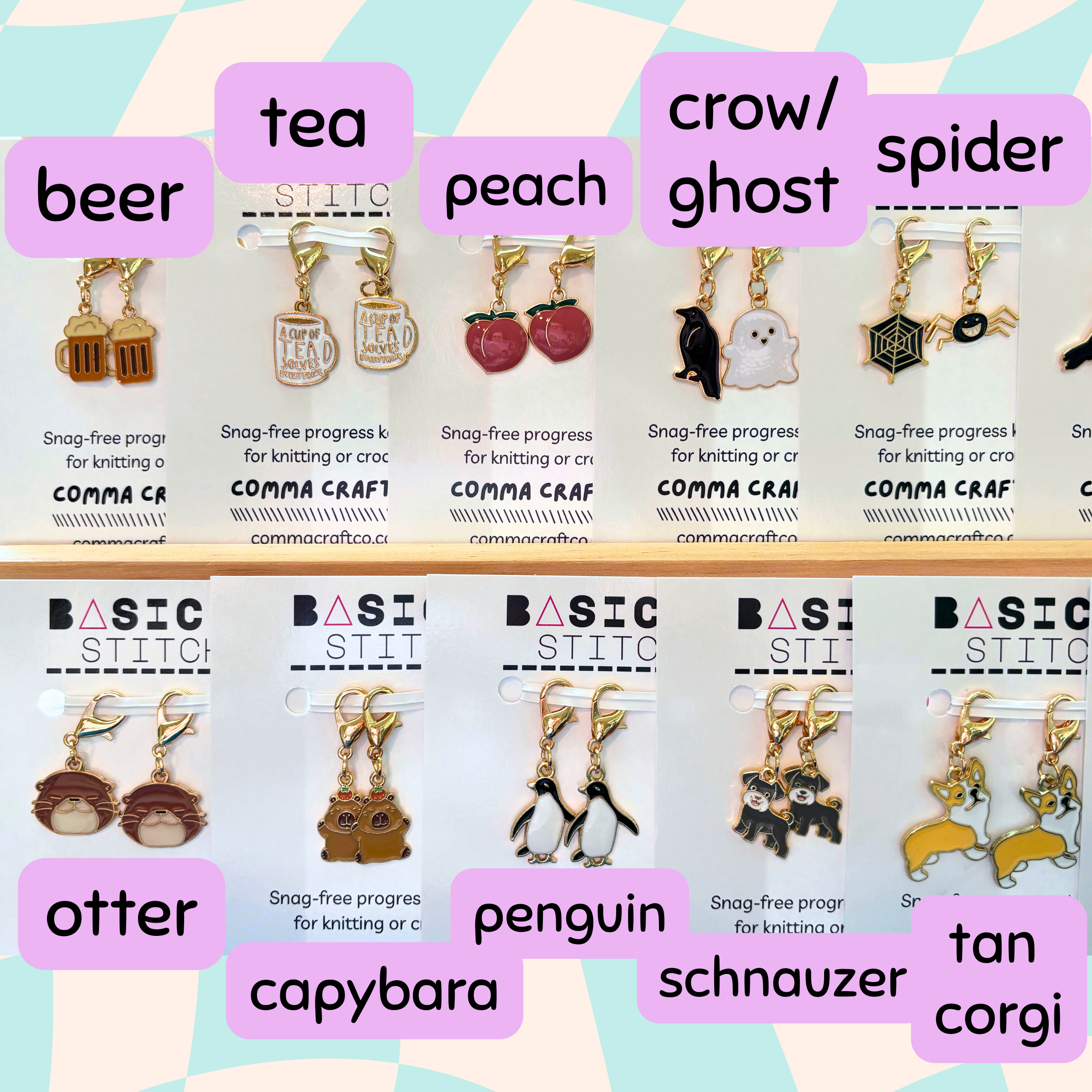 Basic Stitch Marker Set - Enamel