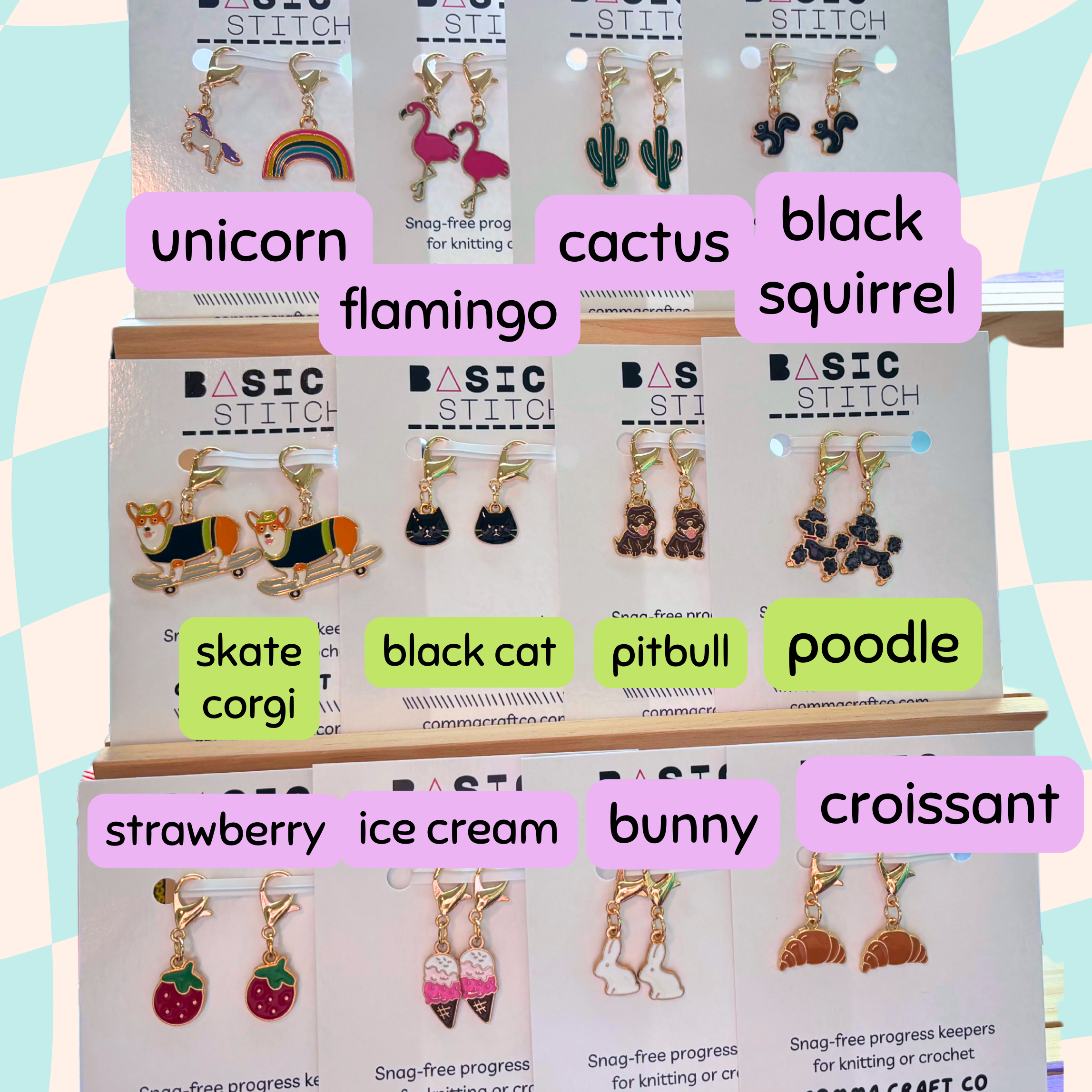Basic Stitch Marker Set - Enamel