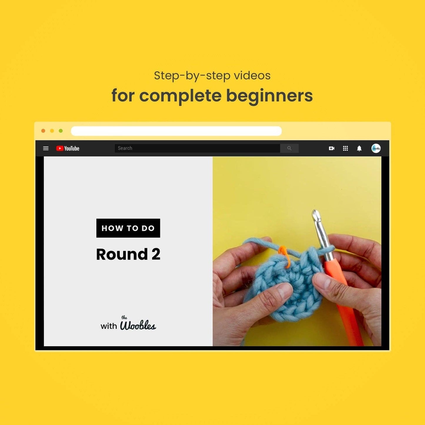 The Woobles - Fred the Dinosaur Beginner Crochet Kit