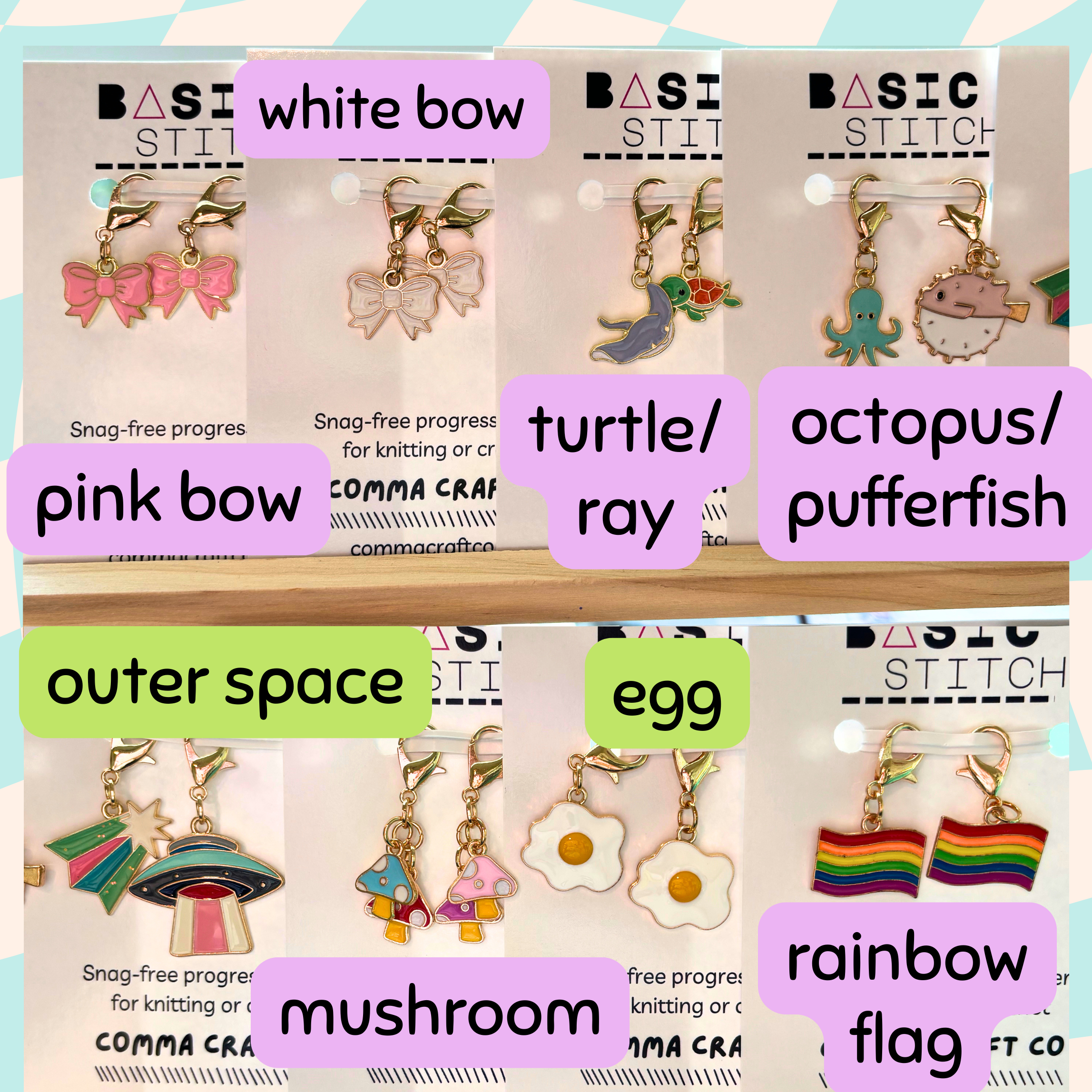 Basic Stitch Marker Set - Enamel
