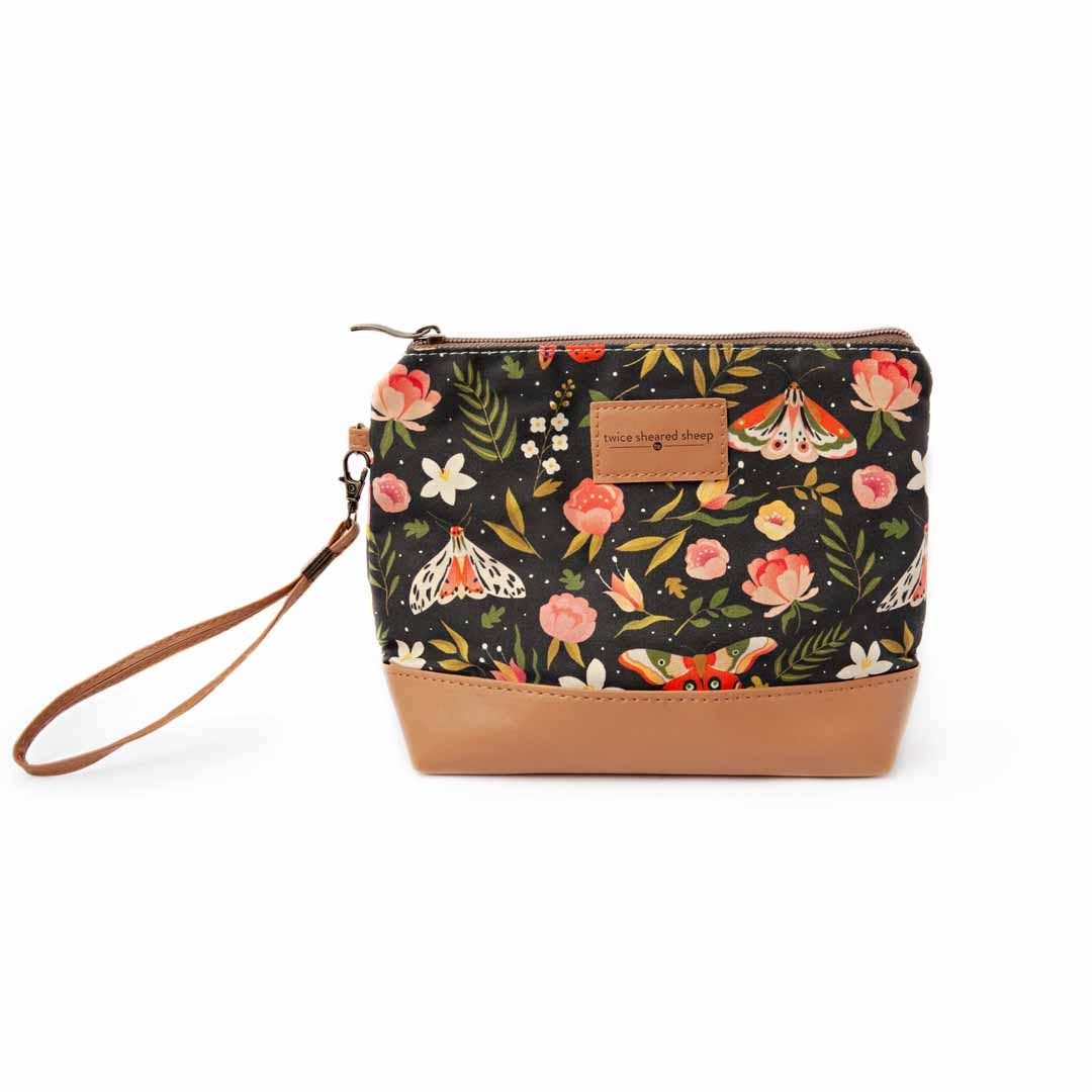 Mini Trini Bag – Small Zippered Project Bag - Night Forest