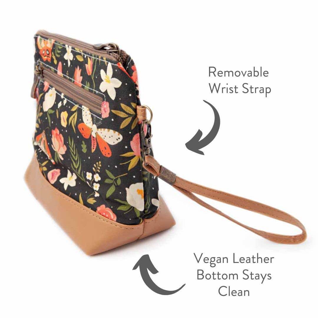Mini Trini Bag – Small Zippered Project Bag - Night Forest